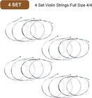 4 Set Violin Strings Full Size 4 4  Universal Steel Core Strings G-d-a-e With Ni