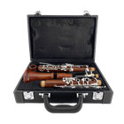 Bb Key 17 Key Professional Clarinet Rosewood Wooden Body Silver Plated Nice