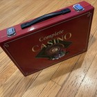 Complete Casino Roulette Game Set W  Wheel  Chips  Dice  Layout Mats   Case-new