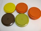 Vintage Tupperware 1206 Seal N Serve Bowls With Lids Harvest Colors Set Of 6