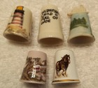 19 Vintage Thimbles Mixed Porcelain  Metal England  U s   Etc 