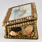 Victorian Shellwork Portrait Jewelry Coffin Box Reliquary Sailor s Valentine