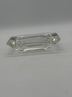 Vintage Heavy Thick Clear Glass Rectangle Cigar Ashtray 5 25  X 3 5  X 1 75 