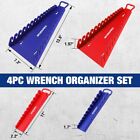 Workpro 4pcs Magnetic Wrench Organizer 2pc 15-slot 12-slot Gripper Wrench Holder