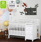 Cunas Para Bebes Convertible Cama Para Infantil Marco Cambiador Baby Crib White