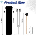 128 Hz Tuning Fork For Healing Chakra  Weighted Aluminum Alloy Fork With Sili   