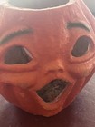 Antique 8  Two Face Choir Boy Paper Mache Pulp Halloween Pumpkin Jack O Lantern