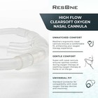 Resone 7ft High Flow Soft Adult Oxygen Nasal Cannula 5-pack - Curved Prongs  Cru