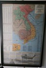 Framed Vietnam War Conflict Wall Map Poster Military 24x36   Frame 26x39   L 109