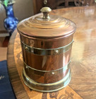 Antique Tea Caddy Copper And Brass Made In England By Linton