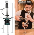 12 Pack Liquor Pour Spout  Stainless Steel Classic Bottle Pourers With Rubber Du
