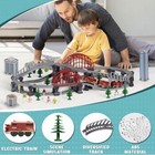 128 Pcs Wooden Train Set Battery Train Tracks Thomas Brio Compatible New