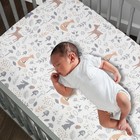 Bedtime Originals Deer Park White gray Woodland Animals Baby Fitted Crib Sheet
