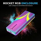 Sabrent Rocket Rgb Usb C 20gbps M 2 Sata nvme Ssd Enclosure  ec-rgbc 
