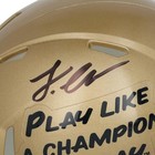 Jeremiyah Love Notre Dame Fighting Irish Signed Riddell Plact Speed Mini Helmet