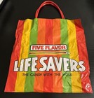 Vintage Lifesaver Candy Promotional Tote Bag With Zipper