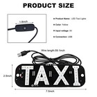 Dxnq Taxi Led Sign Decor  5v Usb Bright Led Windscreen Cab Usb  Yellow 