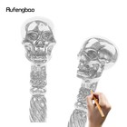 Black Devil Skull Wooden Walking Cane Decorative Cosplay Halloween Stick 93cm