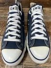 Rare Vintage 90   s Converse Usa Made Low Top Blue Canvas Chuck Taylor   s Men Sz 9