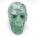 4 9   Natural Fluorite Hand Carved Crystal Skull   Realistic   Crystal Healing