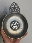 Vtg Pewter Decorative Trivet dish York Pa Volkswagen Emblem   Intricate Design