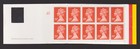 1988 Great Britain Scott Booklet 729 Machins With Window  10 X 19p Complete