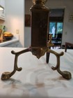 Vintage Brass And Cast Iron Fireplace Clawfoot Fire Dogs - 20  Tall