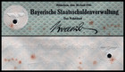 1941 Nazi Germany Rm100 Bavaria State Treasury Bond Reichsadler Seal Wartime Vg 