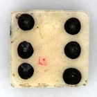 Antique 5 16  Colonial Era Bone Dice Red King George Rex Tax Paid Crown Gr Mark