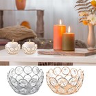 Gold Candle Holder Crystal Bowl Tea Light Candle Holder For Wedding Table Decor