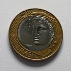 Brazil 1 Real 2007 Km 652a Intricate Design  Southern Cross Bimetallic Coin