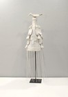 African Yoruba Beaded White Colored Bird Crown