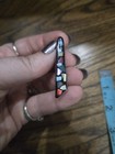 Vintage Tie Clip Bar Israel Made Jewish Hebrew Colorful Mosaic Sterling Silver