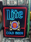 Vintage Miller Lite Cold Beer Fine Pilsner Beer Electric Lighted Box Sign Works 