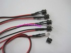 5mm Colorful Pre-wired 20cm Led Light Lamp 12v Dc With Plastic Bezel Holder Clip