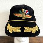 Vtg Indianapolis Motor Speedway Trucker Hat Cap Indy 500 Racing Black Corduroy