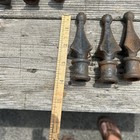   Vintage - Cast Iron - Finial - Fence Toppers - Lot Of Five  5  - Rust- Unused