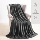 Grey Throw Blanket Soft Plush Cozy Fleece Flannel Blanket 50x60 Inches