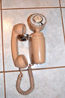 Vintage Telephione Spacesaver  Automatic Electric Mid Century Modern Rare Tan