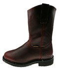 Men s Genuine Leather Work Boots Color Shedron Western Cowboy Pull On Boots