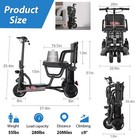 Folding Electric Mobility Scooter  300w 20 Miles  4-wheel Portable  8ah Battery