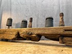 Wow Antique Telephone Pole Cross Arm Glass Insulator Display Shelf Vintage Rare