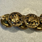 24 Identical Victorian High Relief Brass Open Work Bird Shank 5 8    Buttons