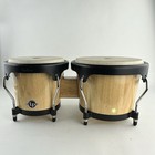 Lp Aspire Latin Bongo Drums Natural Wood 2 Percussion Drums Attached 8 5    7 