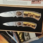 John Deere 1954 Tractor Design Pocket Knife Set W  Wooden Display Box