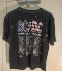 Ac dc Graphic 1980 Tour Remake T Shirt Size Medium Cropped