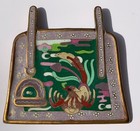 Early 20th Century Antique Chinese Brass   Enamel Painted Plaque