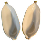 Vintage Mid Century Modern Pair Of Banana Shaped Ice Cream Sunday Serving Dishes