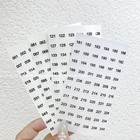 Round Waterproof Nail Number Tag Sticker Digital Label Self Adhesive Numbers