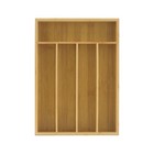 Bamboo Drawer Organizer For Kitchen Utensils  Drawer Divider For Large Cutler   